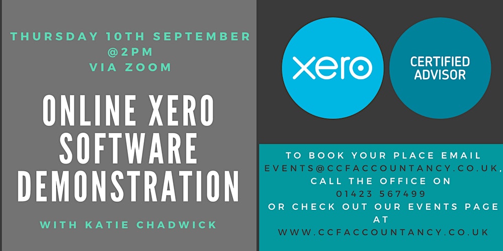 Xero Software Demonstration With Katie Chadwick Tickets Thu 10