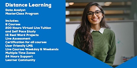 9 Course Live Instructor Led  Data Analyst MasterClass Program tickets