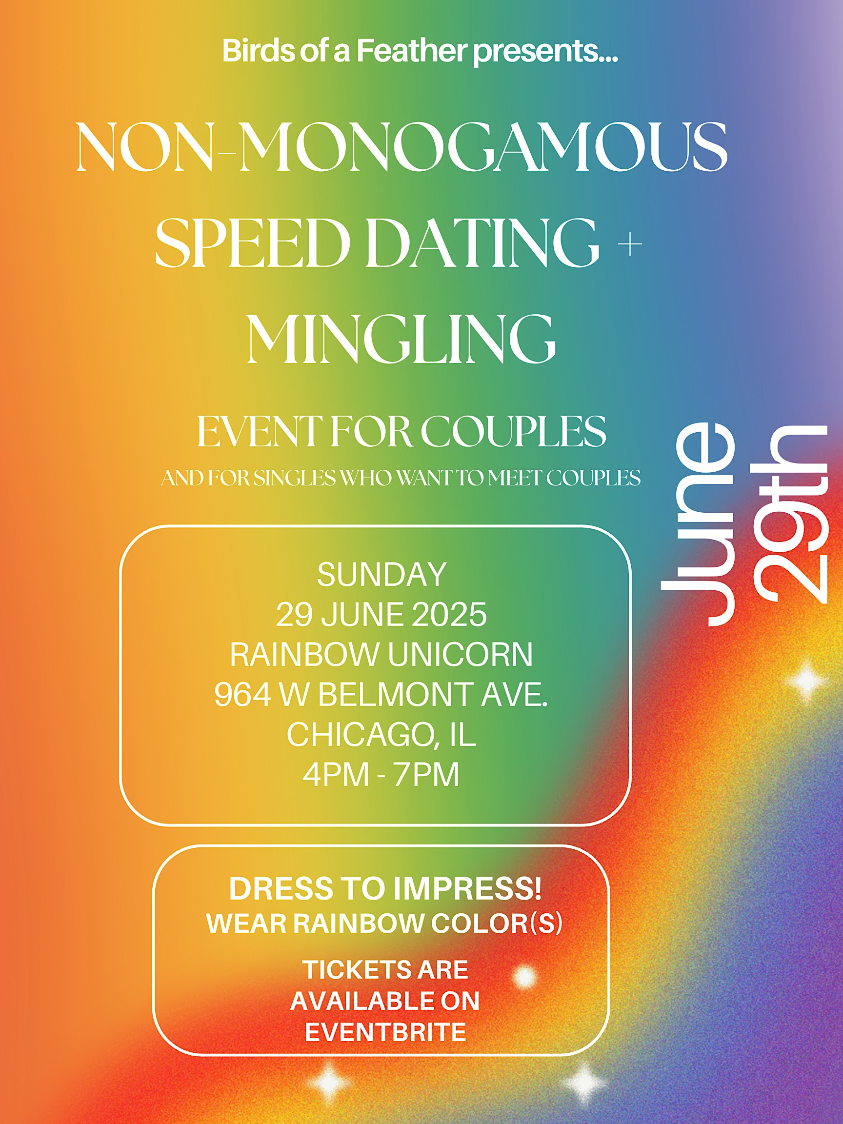 Non-monogamous Speed Dating and Mingling for Couples