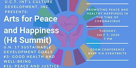 H4 Summit: Arts for Peace and Happiness - Promoting UN 17 SDG #3, #16 primary image
