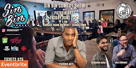 Image principale de Sin Bin Comedy Show with Patrick Haye at Furnace Room Brewery