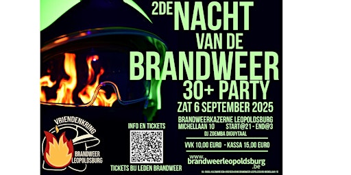 Image principale de 2de Nacht van de brandweer 30+ fuif met DJ Zoemba DiGUYtaal