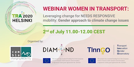 WOMEN IN TRANSPORT &  RESPONSIVE Mobility:Gender approach to climate change primary image