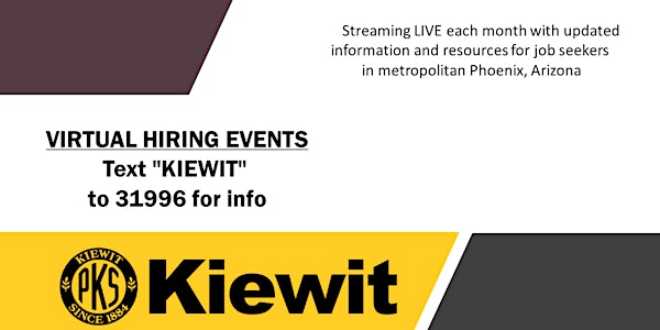 Kiewit Virtual Hiring Events