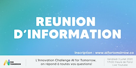 Image principale de AI for Tomorrow - Réunion d'information sur l'Innovation Challenge