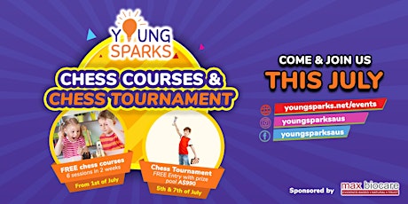 Free Online Chess course and Chess Tournament at Young Sparks Kids Club primary image