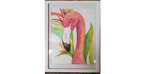 Image principale de Flamingo Watercolor Paint Class