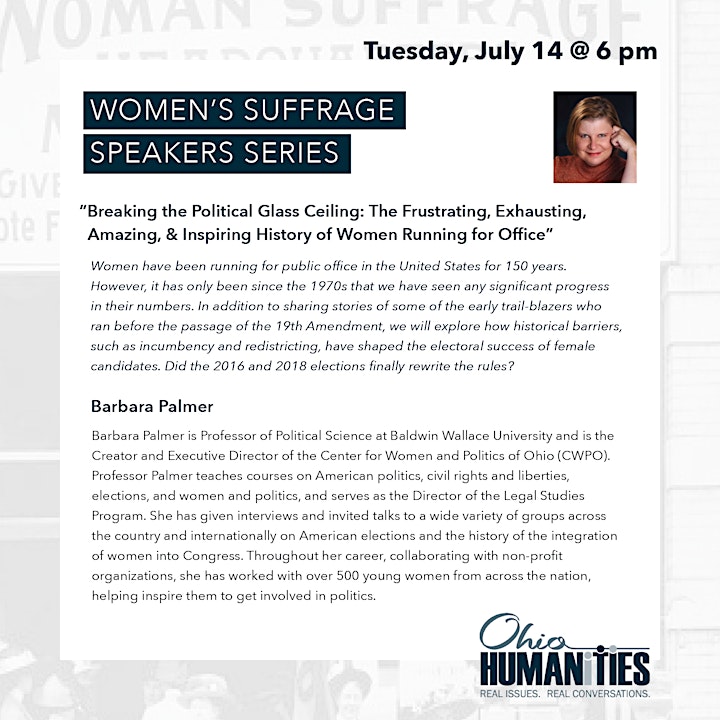 Ohio Humanities Women's Suffrage Speakers Series image