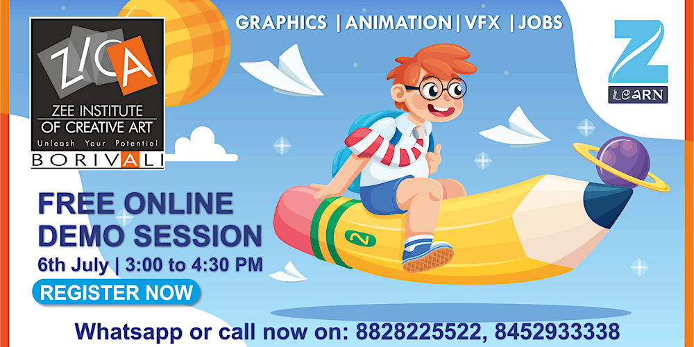 Free Demo Class On Graphics Animation Vfx Tickets Mon Jul 6