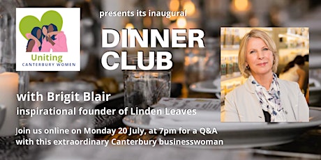 Uniting Canterbury Women Dinner Club with Brigit Blair of Linden Leaves