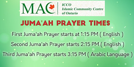 ICCO Juma' Prayer Registration - July 10th , 2020 primary image