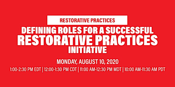 Virtual Workshop: Defining Roles For a Successful RP Initiative