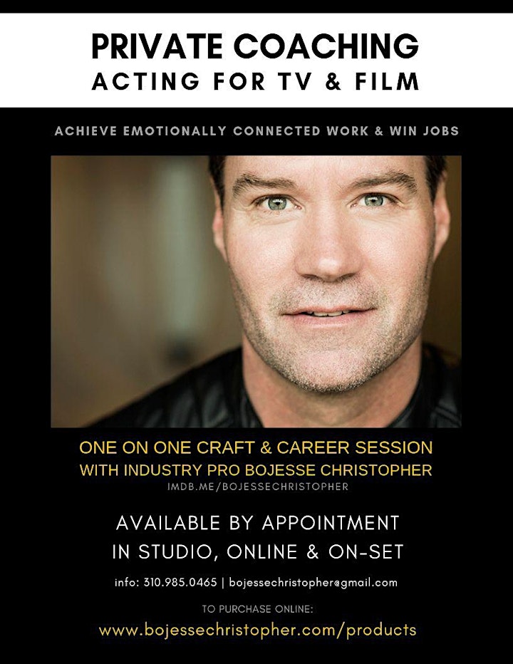 ACTING SELF-TAPE SESSIONS (TV/FILM) LIVE VIRTUAL VIA FACETIME + ZOOM image