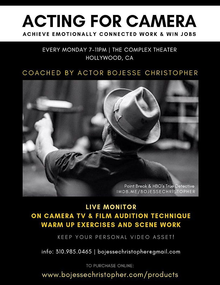 ACTING SELF-TAPE SESSIONS (TV/FILM) LIVE VIRTUAL VIA FACETIME + ZOOM image
