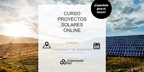 Imagen principal de Curso de Proyectos Solares On Line// Septiembre 2020