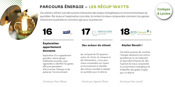 Parcours Énergie - Les Récup’Watts - Collèges et Lycées