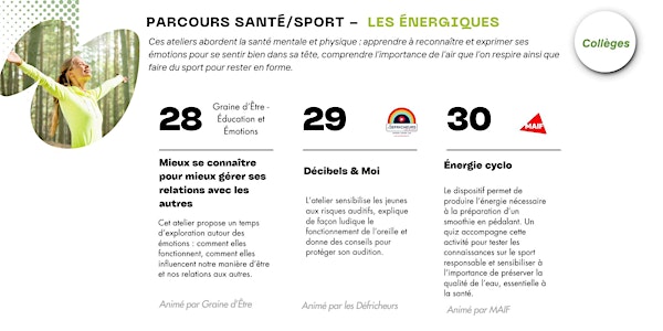 Parcours Santé/Sport - Les Énergiques - Collèges - G1