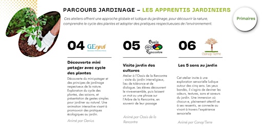 Hauptbild für Parcours Jardinage - Les Apprentis Jardiniers - Primaires - G1