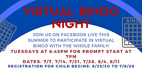 2020 Virtual Family Bingo Child Card & Chip Kit primary image