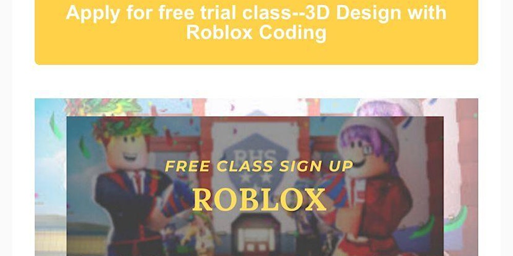 3d Design With Roblox Coding Tickets Multiple Dates Eventbrite