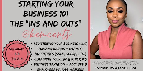 Image principale de Starting your business 101 - "Ins and Outs"  of starting online or physical