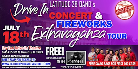 Latitude28's Drive-In Concert and Fireworks Extravaganza!  (Dade City, FL) primary image