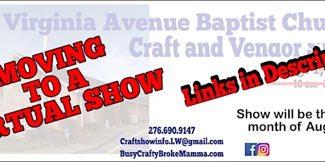 Moved to Virtual: VABC Craft and Vendor Show at Virginia Avenue Baptist Church