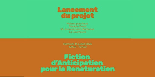 Fictions d'Anticipation pour la Renaturation - Journée de lancement primary image