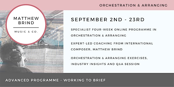ADVANCED PROGRAMME - Orchestration and arranging