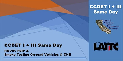 CCDET I + III Same Day: Smoke-testing (On-road + CHE)