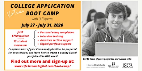 VIRTUAL College Application Boot Camp primary image
