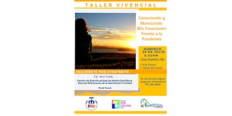 Taller Vivencial: Conociendo y Manejando Mis Emociones Frente A La Pandemia primary image