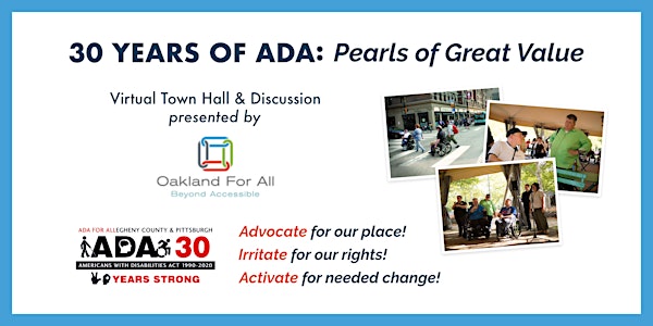 Virtual Town Hall: 30 Years of the ADA, Pearls of Great Value