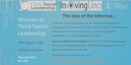 Women in Third Sector Leadership network: The Loss of the Informal... primary image