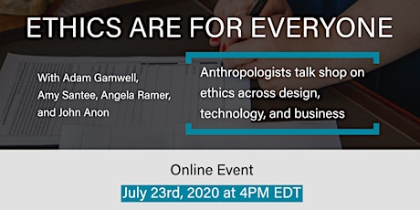Ethics Are for Everyone: Anthropologists talk shop on ethics primary image