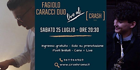 Immagine principale di Jazz Do It // Fagiolo Caracci Duo live al Crash Roma 