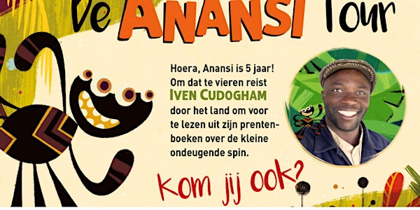 Iven Cudogham leest voor uit Anansi de Spin