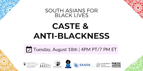 South Asians for Black Lives: Caste & Anti-Blackness primary image