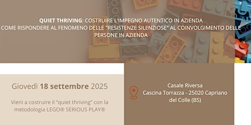 Image principale de QUIET THRIVING: COSTRUIRE L'IMPEGNO AUTENTICO IN AZIENDA