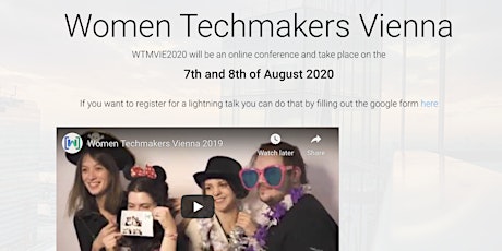 Women Techmakers Vienna 2020 primary image