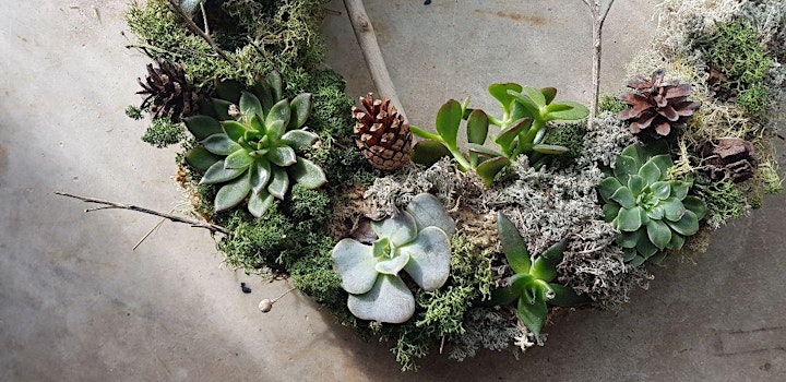 Living wreath making with succulents image