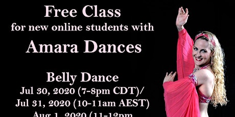 Free Streaming Belly Dance and Fitness Workout Class with Amara Dances primary image