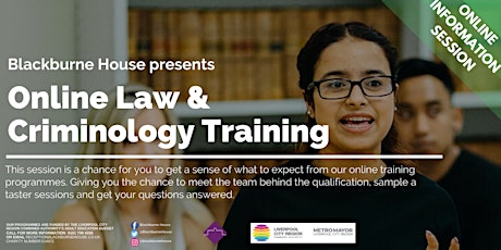 Online information Session // Law and Criminology Course primary image