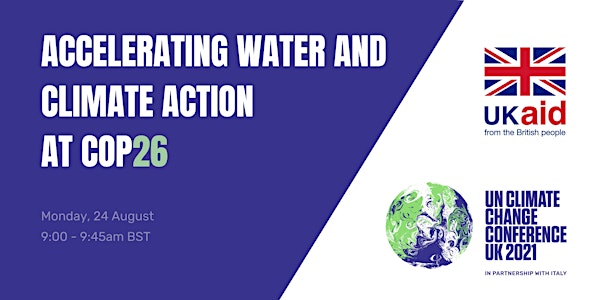 Accelerating Water and Climate Action at COP26