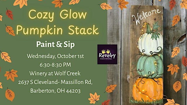 Image principale de Cozy Glow Pumpkin Stack Paint & Sip