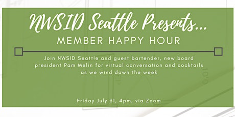 NWSID Members Happy Hour: Guest Bartender President Pam Melin