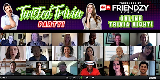 Imagem principal do evento Twisted Trivia Night On Zoom