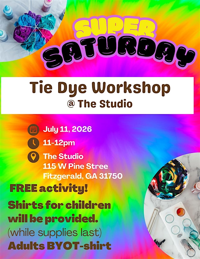 Image principale de Super Saturday Tie Dye Workshop