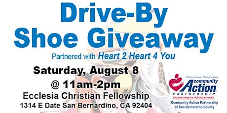 Drive-By Shoe Giveaway hosted by ECF partnered wit