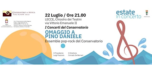Image principale de I CONCERTI DEL CONSERVATORIO - OMAGGIO A PINO DANIELE